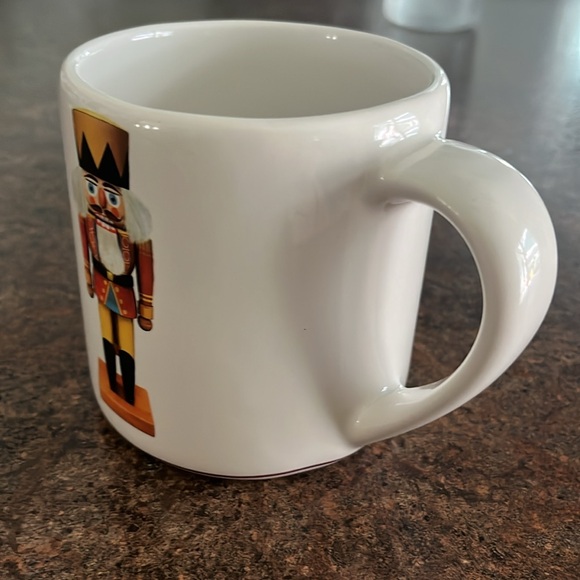 Gumps San Francisco Nutcracker coffee mug by Clay design white ceramic 14oz - Picture 3 of 7